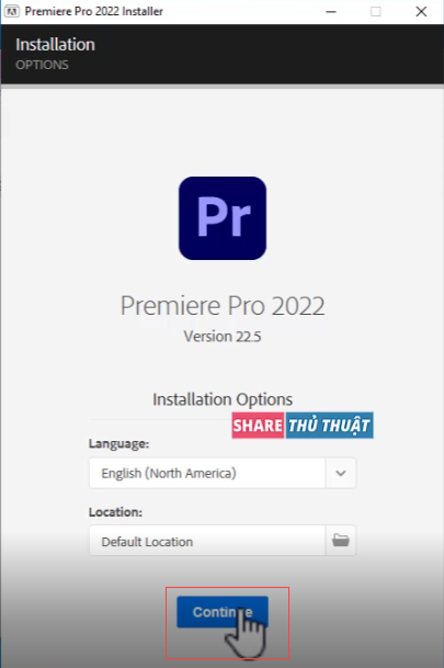 cài đặt Adobe Premiere Pro CC 2022