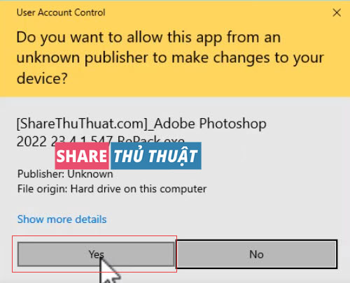hướng dẫn cài đặt Adobe Photoshop 2022