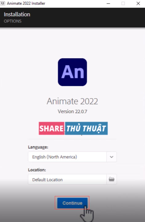 từng bước cài đặt Adobe Animate 2022