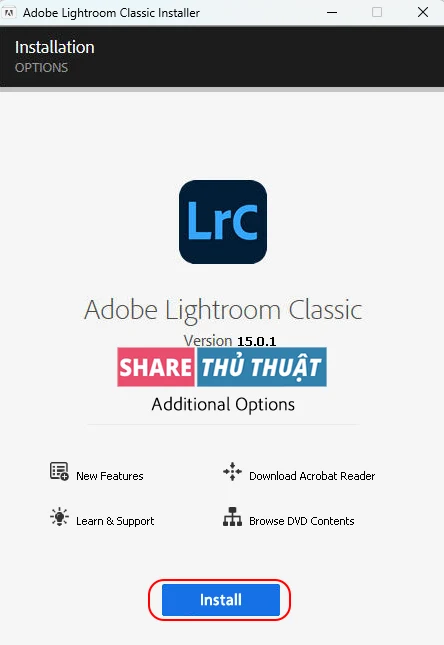 cài đặt Adobe Lightroom Classic 2026